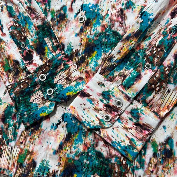 NWT Robert Graham Men's XL Multicolor Hidden Depth Button Down Long Sleeve Shirt - Picture 6 of 10